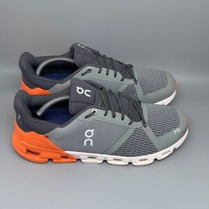 On Cloudflyer Grey Orange Running Shoes Men’s Sz 11.5
